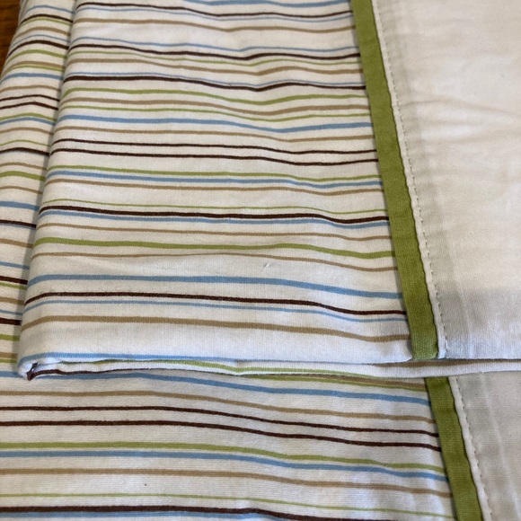 Vintage striped twin flat sheet - Springmaid flat sheet with one pillowcase - Picture 3 of 4